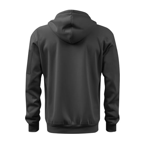 Full Zip Hoodies for Men Fall Fashion Casual Tactical Hoodie Long Sleeve Multi-Pockets Winter Work Jackets3