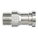 Brennan Industries FS1800-08-08 Steel Straight Flange Fitting, Code 62, 13/16"-16 NPT Thread, 13/16"-16 Male Face Seal x 1/2" Flange