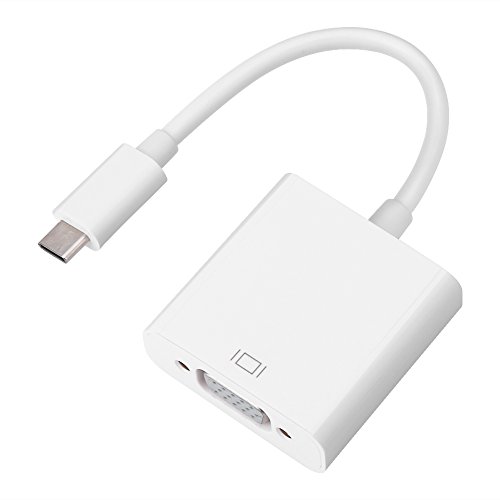 DeWin USB 3.1 Type C Lightning Adapter VGA Adapter for New Book 12 Inch, Cable Converter, 10 GBPS