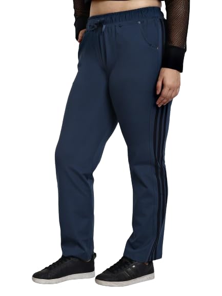 cupid Woman's Rich Cotton Side Stripes Joggers, Lower, Athleisure, Activewear Trackpant, Night n Gym Wear Lounge Pant for Ladies_M to 2XL-picture-49