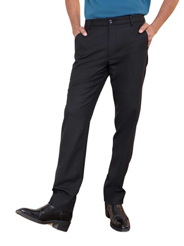 Image of SUBTRACT Slim-Fit Stretchable Lycra Formal Pants for Men with Flexible Waistband | Stylish Men's Wear Trousers for Office or Party |Dress Trouser Pant