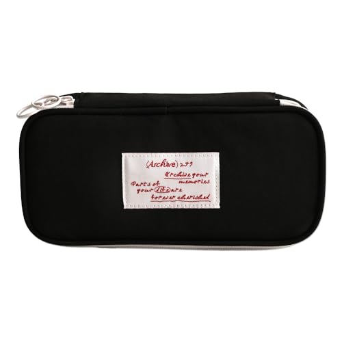 Image of Monolike Archive247 Standard Pencil Case 06. Real Black - Pencil Pouch, Portable Pencil Bag, Pencil Case, Office Pouch case