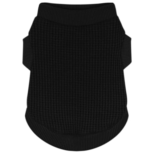 Image of Cozy and Functional Dog Shirts for Small Puppies: Stretchable Black Attire with Easy-On Design, Ideal for Chihuahuas and Yorkies - Enhance Comfort and Playfulness on Chill Days Small