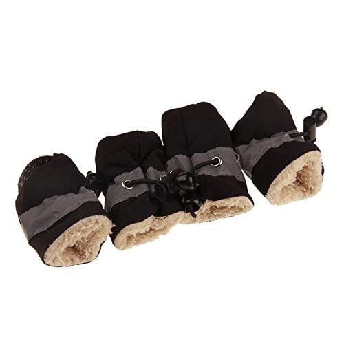 GlobalNiche® Thickened Black, L: Antiskid Puppy Shoes Soft-Soled Pet Dog Shoes Waterproof Small Dog Prewalkers Soft Pet Products Supplies Pet Paw Care