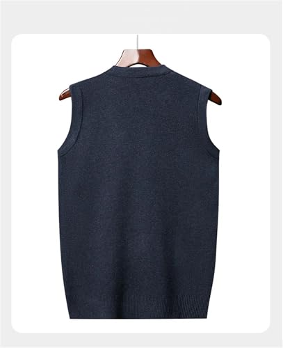 Mnjyihy Men Sleeveless Sweater Vest Daily Casual V-Neck Knitted Pullover Sweater Vest2
