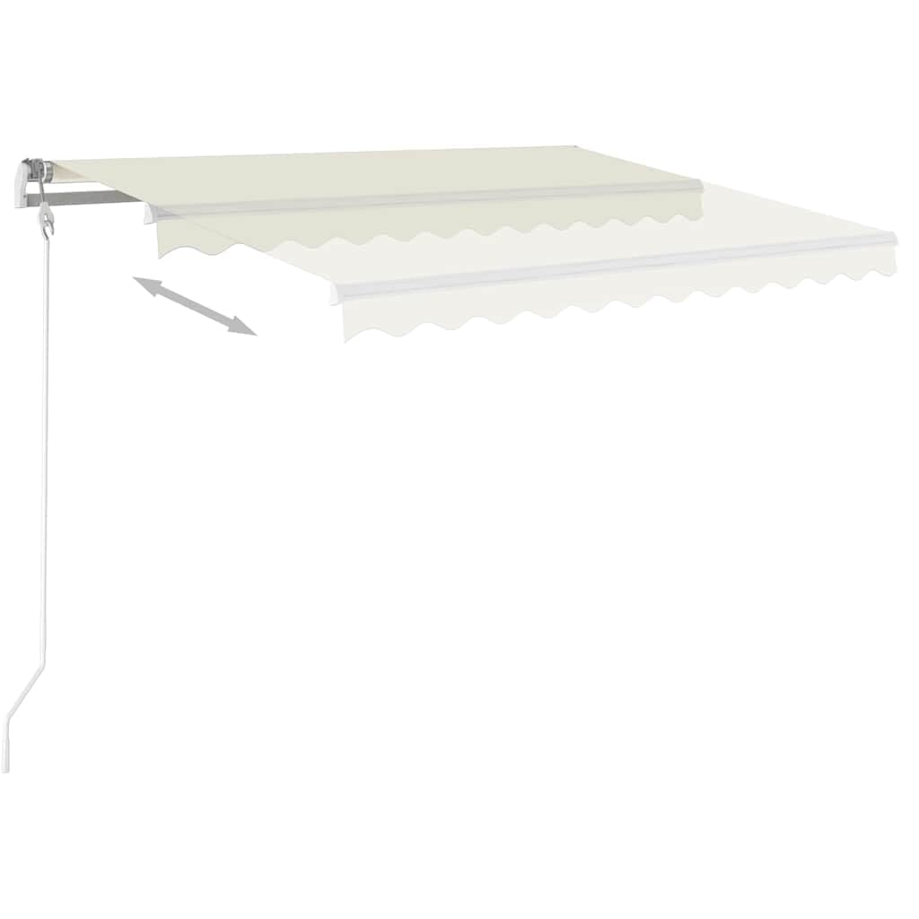 vidaXL Tenda da Sole Retrattile Automatica 300x250 cm Crema