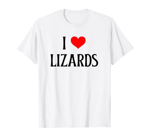 I Love Lizards I Heart Lizards Lucertola Geco Amante Rettile Maglietta