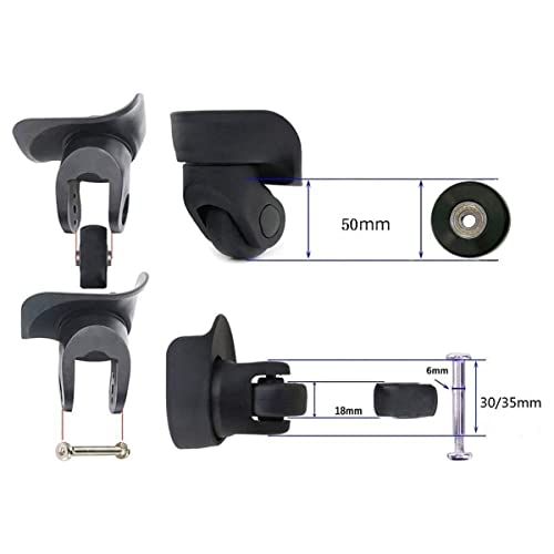 Image of LOTOWELZON 2pcs Luggage Suitcase Inline Skate Replacement Wheels 50mmx18mm