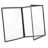 KiBcsLic Cubierta para menú de Restaurante, Soporte para menú, Elegante Funda Transparente para cenas Informales, cumpleaños, Bares, y hoteles, Tres