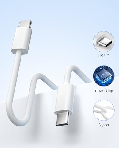 Image of iPhone 17 16 15 Fast Charger, 25W USB C Wall Charger Block with 60W 6 FT USBC Cable for iPhone 17 /17 Pro /17 Pro max /Air /16 15 Pro Max Plus, iPad, Samsung, 25 Watt Type C Charging Block and Long Cord