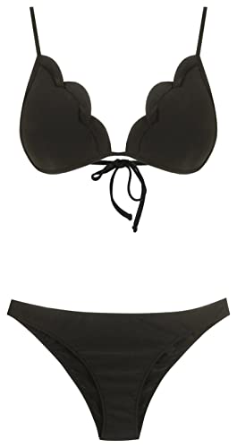 Solid Bikini With Straps And Side Ties