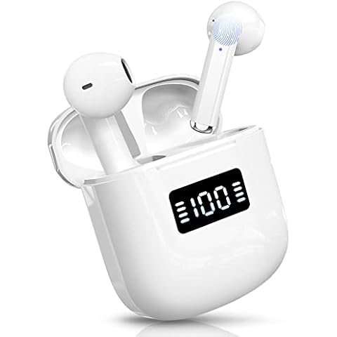 Auriculares Inalámbricos Bluetooth 5.3 con 4 Micrófonos y Pantalla LCD Cover