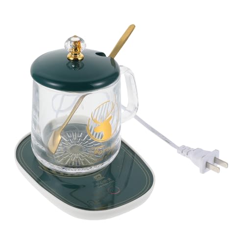 Unomor Ceramic Mug Warmer Set Coffee Cup Set Mug Warmer Coaster Safe for Daily Use