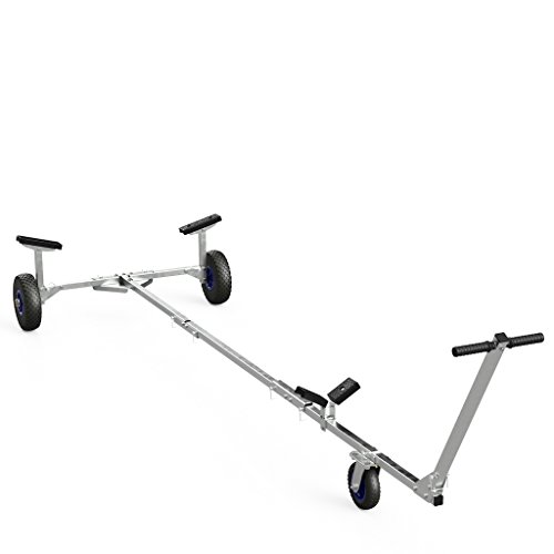 Ruote pneumatiche grandi SUPROD Carrello per Il Lancio delle Barche Carrello per Barca rimorchio a Mano Pieghevole Carrello per Barca Gonfiabile TR260-L-LU, Aria, Ø 260 mm, Nero/Blu