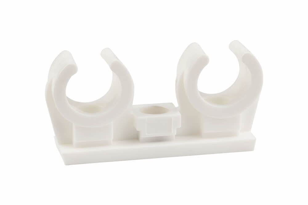 Index ABID014 - Abrazadera de nylon clip doble con casquillo de laton M-​6 14-​15