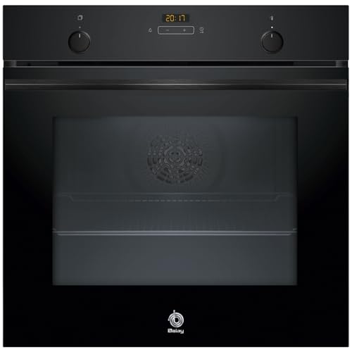 Balay – Horno multifunción, 60 cm de ancho, 71 l, Serie Cristal, Función Freidora de aire, Aqualisis, negro, 3HB5159N4