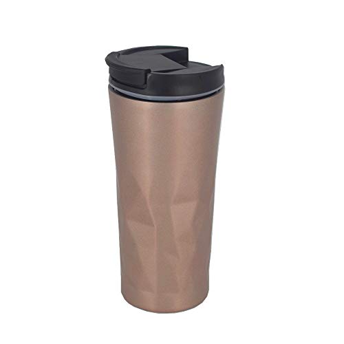 Copo Térmico em Aço Inox para Café Chá Leite - 450 ML Rose