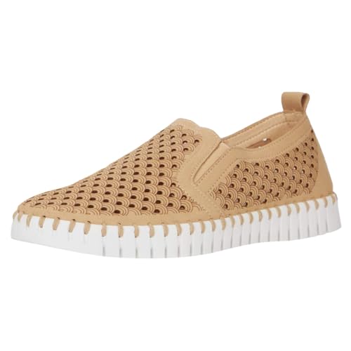 Image of Ilse Jacobsen HORNBAEK Women's Tulip Slip-On Flat | Elastic Side Panels | Lightweight Flexible Comfort.