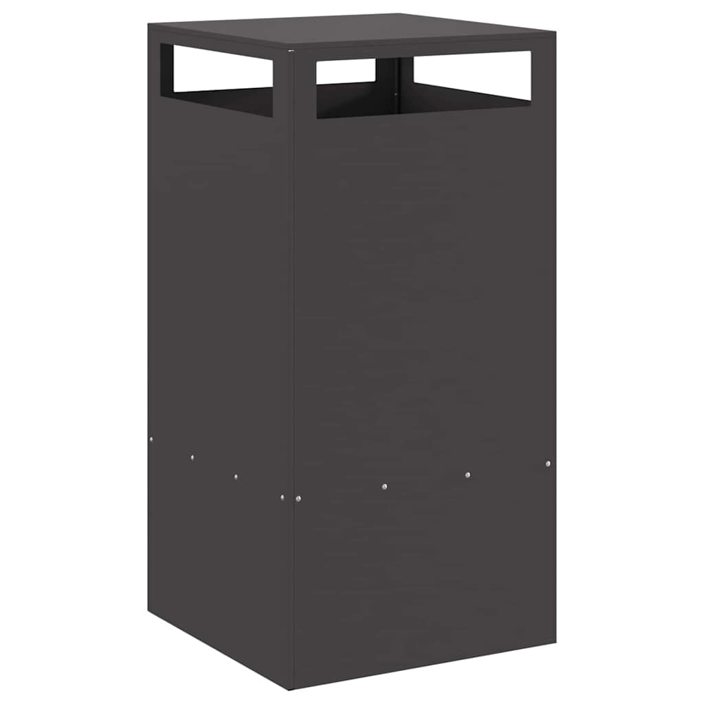 Chimenea de acero negro de 50 x 50 x 100 cm para jardín terraza exterior con forma rectangular moderna, resistente al calor y a la corrosión para un calor acogedor y un ambiente elegante