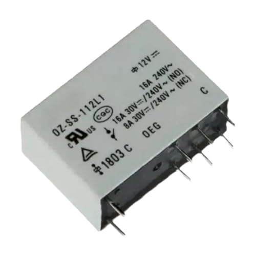 Relais de puissance OZ-SS-112L1 12V 16A à 8 broches traversantes