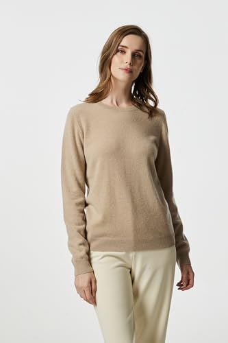 Image of EURKEA Women's Crewneck 100% Cashmere Sweater, Cozy Pullover Winter Top for Women, Gift Ready