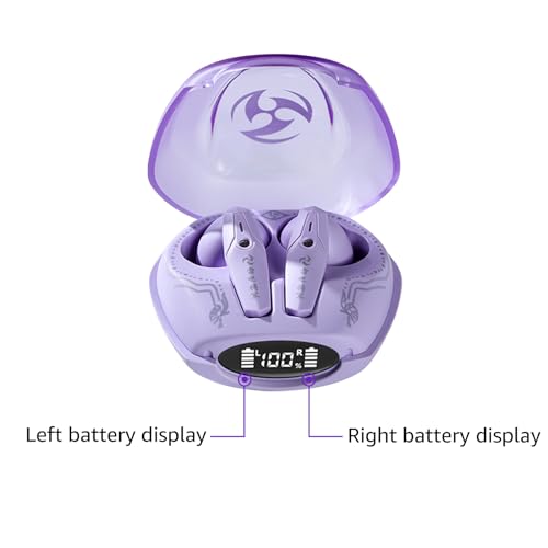 Kader Genshin Impact Earphone Beelzebul Custom Wireless Bluetooth 5.3 Headphone Intelligent Noise Cancellation HIFI Earbuds for Women Men Fans (Beelzebul Headphone) - Image 2