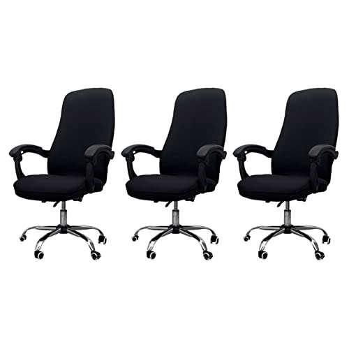 3x de silla de oficina elástica siamesa silla giratoria protectora de sillón de computadora