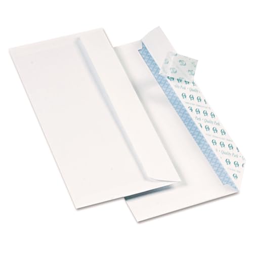 Quality Park 69122B Redi Strip Security Tinted Envelope, #10, 4 1/8 x 9 1/2, White, 1000/Box