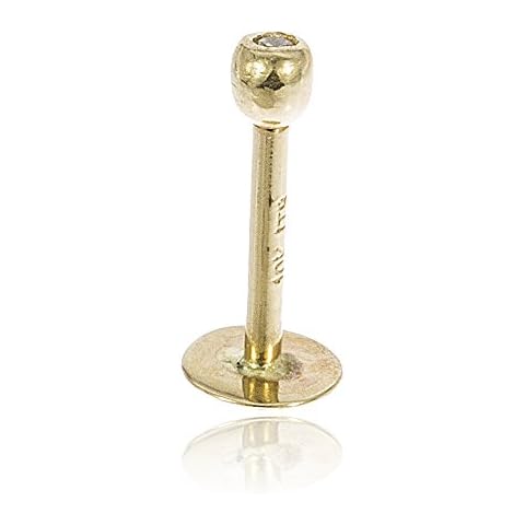 JOTW 10K Lip Ring in Yellow and White Gold (Yellow Gold) Cover