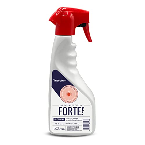 Anti pulci per casa 500 ml Forte! - Insetticida a effetto abbattente - multinsetto Spray per ambiente e tessuti