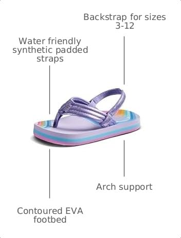 Image of REEF Girls Toddler /Little Kid Ahi Beach Flip Flop, Soft Cushion Footbed, Water Friendly