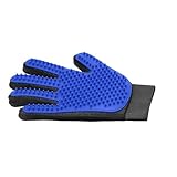 Upgrade Efficient Pet Hair Remover Gloves - Gentle Shedding Brushes for Dogs, Cats & Horses with Long and Short Hair - 1 Pair (Blue)