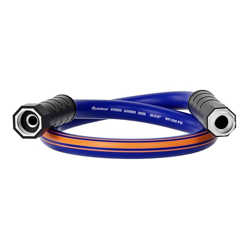 garden leader hose 3 ft x 5/8", Male to Female Fittings, Hose Reel Leader Hose, short water hose with Swivel Handle