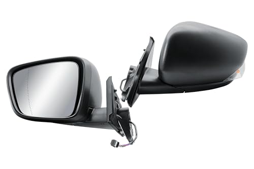 Image of Passenger Left Side N/S Wing Mirror Electric and Heated with Indicator Blinker Textured Black Back Cover Manual Folding for Mercedes Citan Nissan Townstar Renault Kangoo 2024-2026
