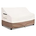 SoloToo Patio Furniture Covers Waterproof 2-Seater Sofa Cover,58 Inshes Outdoor Couch Cover,Patio Loveseat Cover (Beige)
