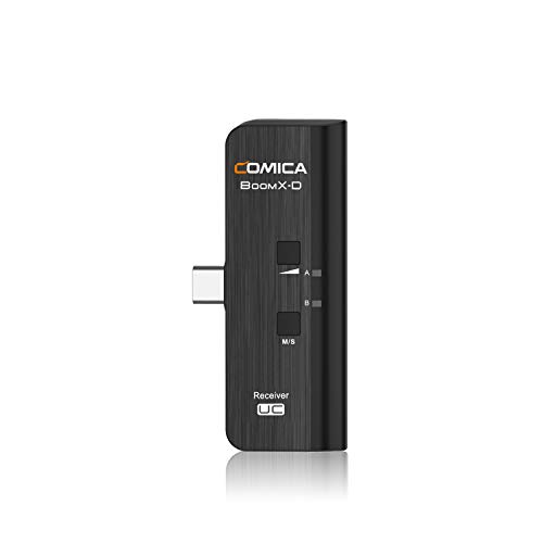 comica BoomX-DUC RX Drahtloses Mikrofonsystem BoomX-D Mikrofon,2.4 G Mikrofon für USB C Smartphone/Laptop,für die Aufzeichnung von Podcast-Interviews YouTube Vlog/Live-Stream (1 Empfänger)