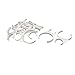 X-DREE 124mm długość podwójny zacisk zaciskowy 10 sztuk do obudowy kanistra filtra wody RO(Soporte de abrazadera de doble clip de 124 mm de longitud 10pcs para la carcasa del bote del filtro de agua R