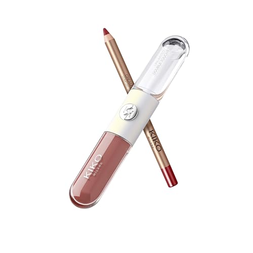 KIKO Milano Snow-Kissed Holiday My Perfect Combo Lips Gift Set-01, Kit De Regalo Para Maquillaje De Labios: Unlimited Double Touch Y Lápiz De Labios