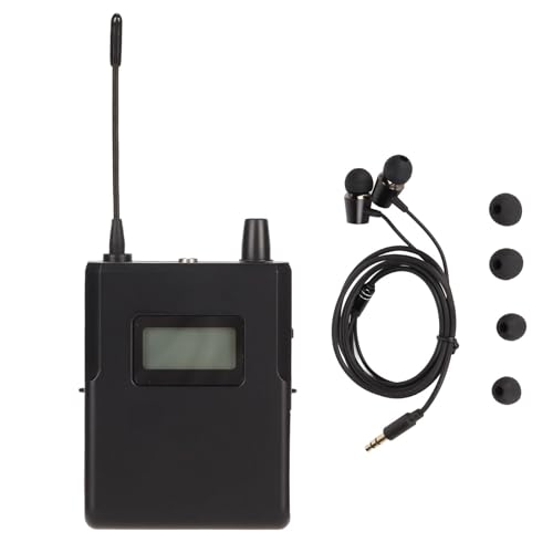 Vikye Wireless Ear Monitoring System with LCD Screen Design, Stable Signal, HiFi Sound Portable Earphone Monitor Receiver, VIKYE2PYG94TCSZ