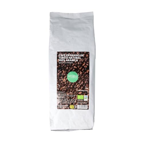 Café de tueste natural en grano BIO | 1 kg | Naturitas Essentials | Café Bio en grano tueste natural | 100% arábica origen agricultura ecológica | Bebidas