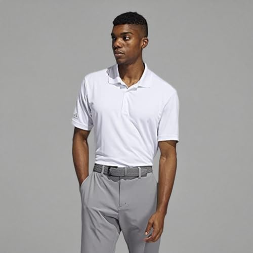 adidas Men's Performance Primegreen Polo Shirt, White, X-Large4