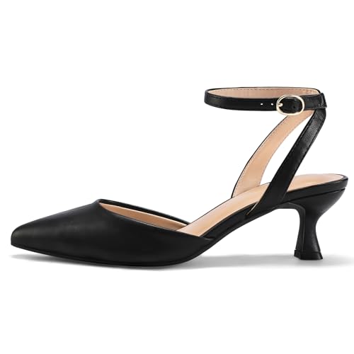 mysoft Women's Pumps Shoes Ankle Strap 2 Inch Kitten Heels Sexy Pointed Toe Wedding Party Dress Sandals2