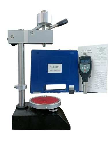 VTSYIQI Shore Hardness Tester Test Stand with Shore A Durometer Range 10HC~90HA Resolution 0.1H for for Plastics and Middle Hard Rubber Materials,Etc