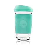 JOCO Glass Reusable 16oz Coffee Cup (Vintage Green Sea Glass)
