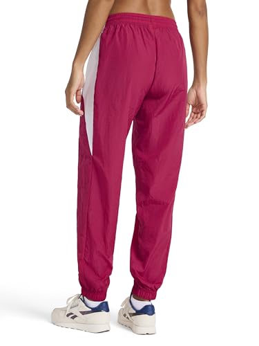 Reebok Women’s BV Woven Pant, Standard Fit, 29” Inseam, Lightweight Nylon Crinkle Woven Fabric, Vector Very Berry, X-Large - image 2