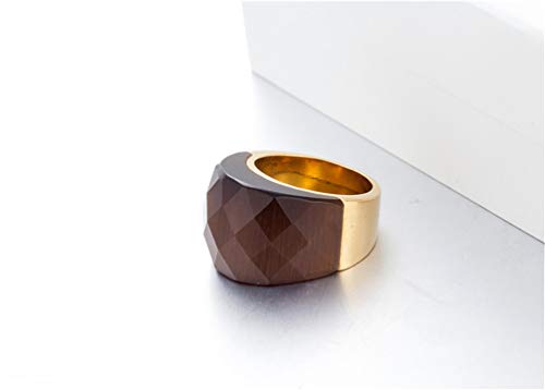 Image of HIJONES Men Women Stainless Steel Cubic Zirconia Royal Crystal Rings Wrap Band Cocktail Style