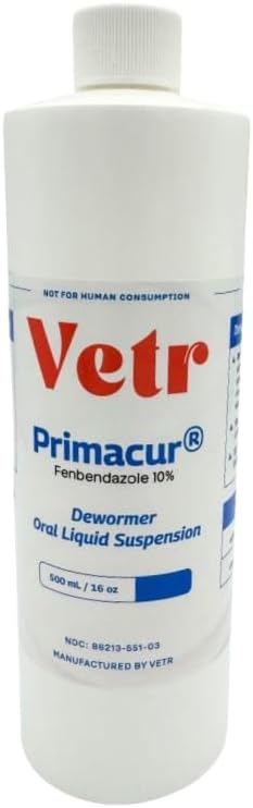 Vetr Primacur Broad-Spectrum Oral Suspension Support Formula 10% Oral Suspension for Dogs and Cats - 500ML/16.9oz - Peanut Butter Flavor