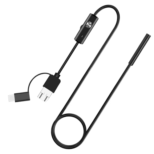 Cámara de boroscopio con luz, endoscopio automotriz, cable de boroscopio USB impermeable IP67 para reparación de automóviles, fontanería, alcantarillado, limpieza de trabajos eléctricos