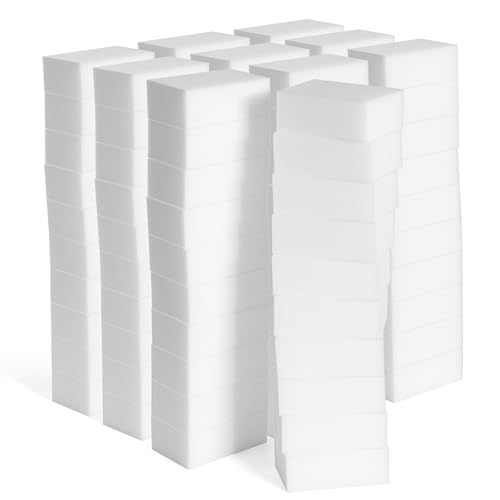 Image of (50 Pack 3.9 inchx2.3 inchx0.8 inch) Melamine Sponges Magic Cleaning Sponges in Bulk Eraser Sponges for Kitchen Bathroom Cleaning Supplies for Stains and Dirt