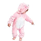 Unisex Kids Baby Pig Cosplay Halloween Costumes Cartoon Outfit One Piece Homewear 80